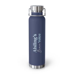 Insulated 22oz Copper Vacuum Bottle — Navy 'Aisling’s Brave Voice'