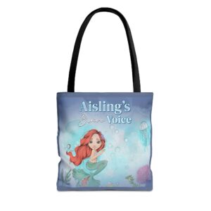 Personalized Mermaid Tote Bag — “Aisling’s Brave Voice” Beach Bag